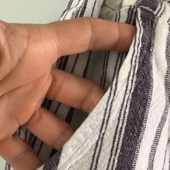 Roxy Oceanside Striped Gray/White Juniors Size L Pockets Beach Lounge Shorts - Picture 5 of 12